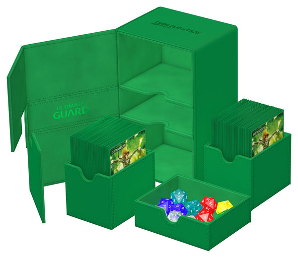 Deck Box - Ultimate Guard - Twin Flip 'n' Tray 160+ - Monocolor Green