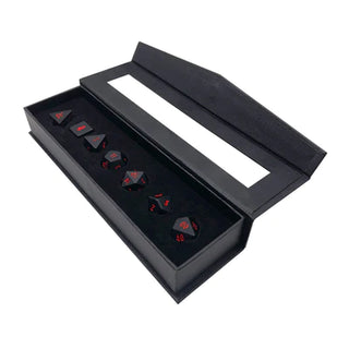Dice - Ultra Pro - Polyhedral Set (7 ct.) - Heavy Metal - Dungeons & Dragons - Black/Red
