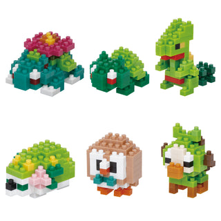 Nanoblock - Pokémon Series - Grass Blind Box Set 1 - Complete Set