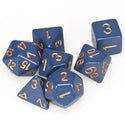 Dice - Chessex - Polyhedral Set (7 ct.) - 16mm - Opaque - Dusty Blue/Copper