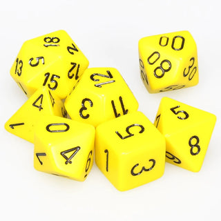 Dice - Chessex - Polyhedral Set (7 ct.) - 16mm - Opaque - Yellow/Black