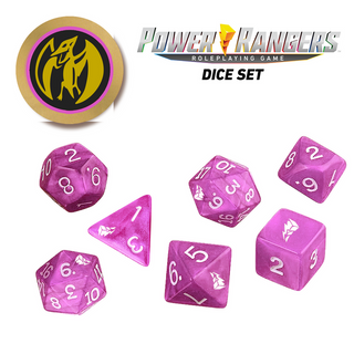 Power Rangers RPG - Dice Set (7 Ct. + Coin) - Pink