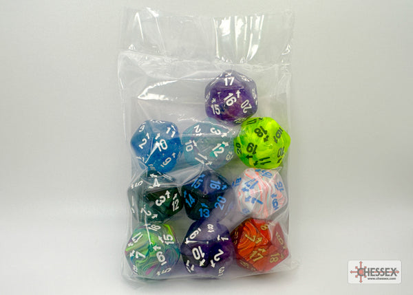 Dice - Chessex - Count Up & Down D20s (10 ct.)