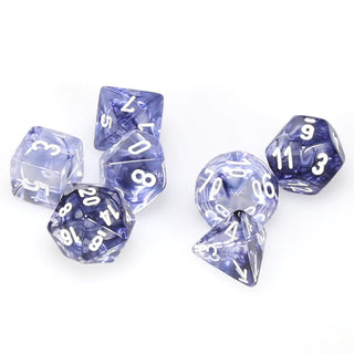 Dice - Chessex - Polyhedral Set (7 ct.) - 16mm - Nebula - Black/White