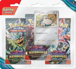 Pokémon TCG - Scarlet & Violet Set 6 - Twilight Masquerade (SV06) - 3-Pack Blister (Snorlax)