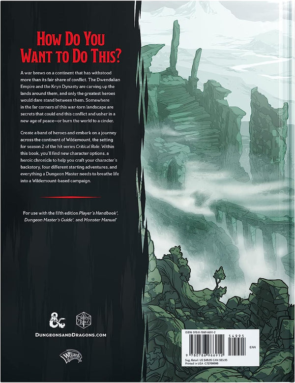 D&D 5th Edition - Dungeons & Dragons RPG - Explorer's Guide to Wildemount