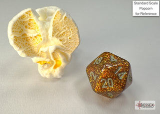 Dice - Chessex - Mini-Polyhedral Set (7 ct.) - Glitter - Gold/Silver