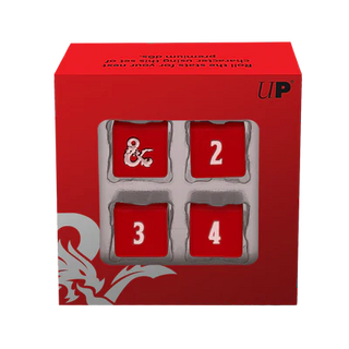 Dice - Ultra Pro - D6 Set (4 ct.) - Heavy Metal - Dungeons & Dragons - Red/White
