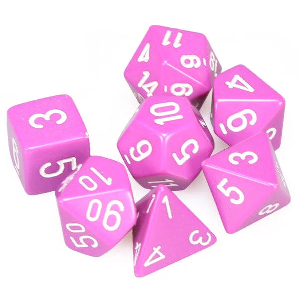 Dice - Chessex - Polyhedral Set (7 ct.) - 16mm - Opaque - Light Purple/White
