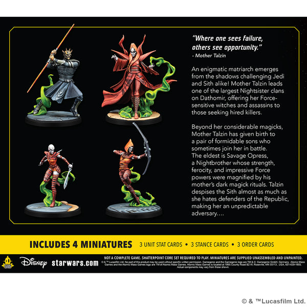 Star Wars Shatterpoint - Witches of Dathomir Squad Pack - Mother Talzin - Savage Opress - Nightsister Acolytes
