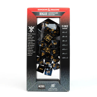 Dice - Sirius - Polyhedral RPG Set (15 ct.) - 16mm - Adventure Dice - Rogue Black