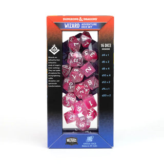 Dice - Sirius - Polyhedral RPG Set (16 ct.) - 16mm - Adventure Dice - Wizard Fuchsia