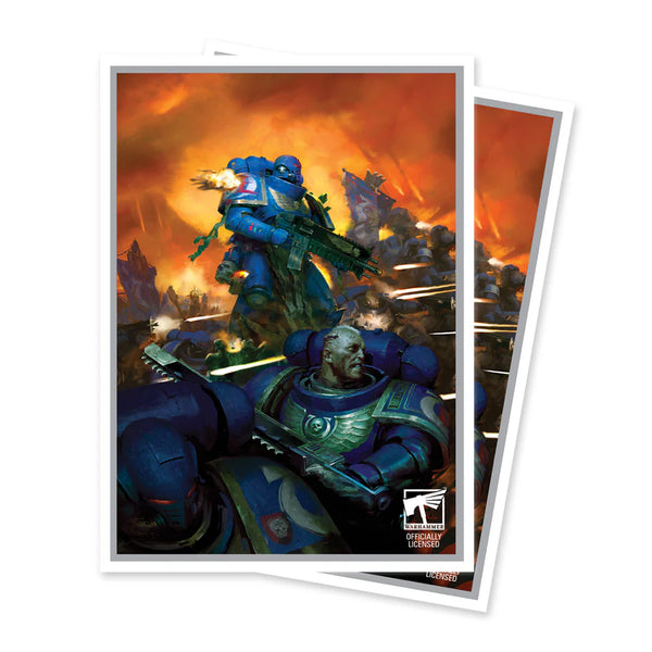 Deck Sleeves - Ultra Pro - Apex - Warhammer 40K - Space Marines (105ct.)