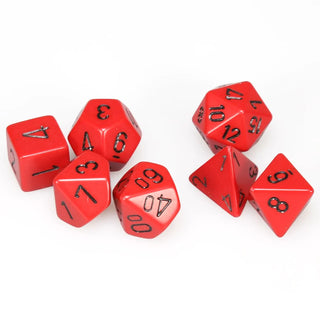 Dice - Chessex - Polyhedral Set (7 ct.) - 16mm - Opaque - Red/Black