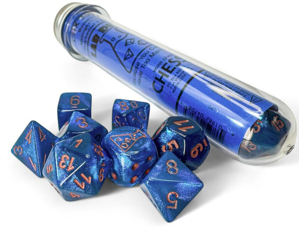 Dice - Chessex - Polyhedral Set (8 ct.) - 16mm - Borealis - Midnight/Copper