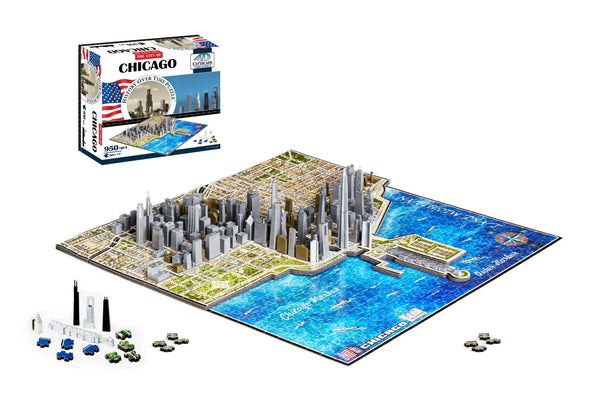 The City of Chicago - History Over Time - 3D Puzzle (950+ Pcs.)
