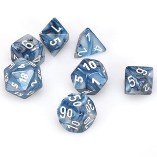 Dice - Chessex - Polyhedral Set (7 ct.) - 16mm - Lustrous - Slate/White