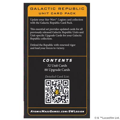 Star Wars Legion - Galactic Republic Card Pack