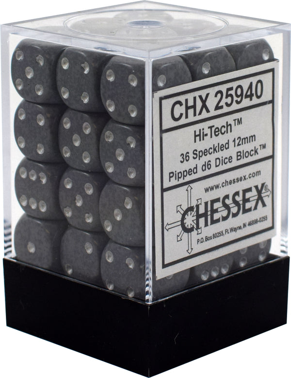 Dice - Chessex - D6 Set (36 ct.) - 12mm - Speckled - Hi-Tech
