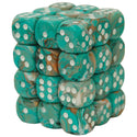 Dice - Chessex - D6 Set (36 ct.) - 12mm - Marble - Oxi Copper