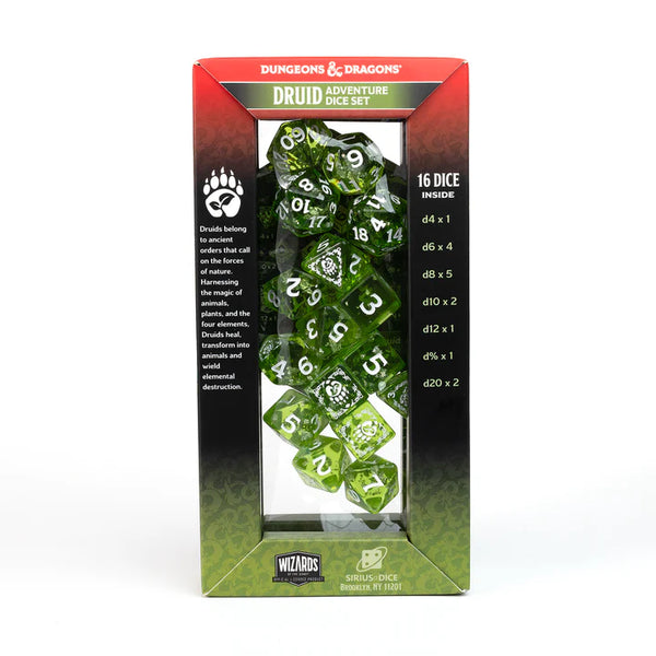Dice - Sirius - Polyhedral RPG Set (16 ct.) - 16mm - Adventure Dice - Druid Green