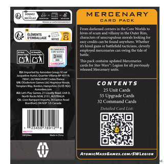 Star Wars Legion - Mercenary Card Pack