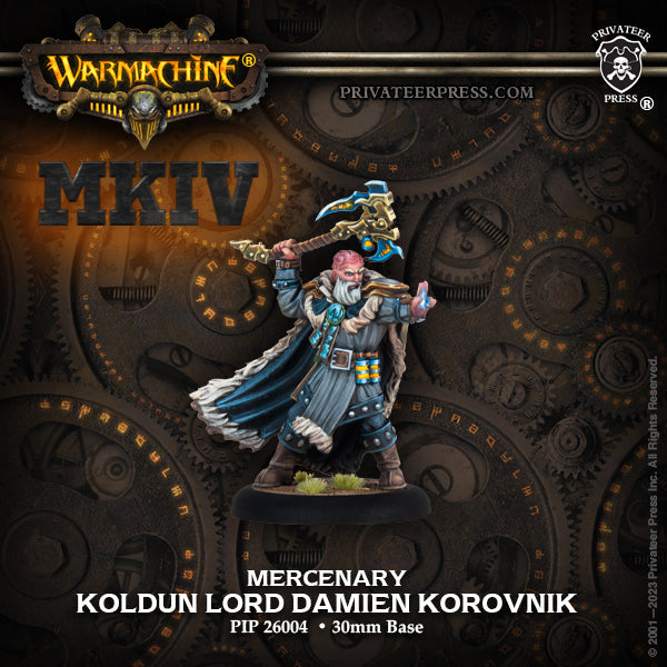 Warmachine MKIV - Mercenary Character - Koldun Lord Damien Korovnik