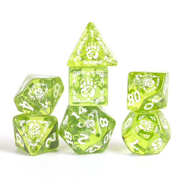 Dice - Sirius - Polyhedral RPG Set (14 ct.) - 16mm - Adventure Dice - Druid Green (Refresh)