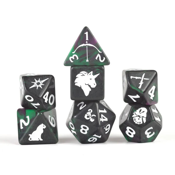 Dice - Sirius - Polyhedral RPG Set (7 ct.) - 16mm - Adventure Dice - Legend of Drizzt