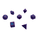 Dice - Ultra Pro - Polyhedral Set (7 ct.) - Heavy Metal - Dungeons & Dragons - Underdark (Royal Purple/Sky Blue)
