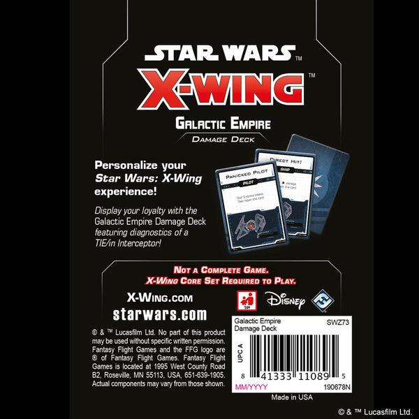 Star Wars X-Wing (2nd Edition) - Galactic Empire Damage Deck
