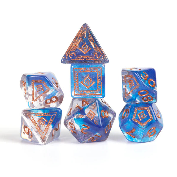 Dice - Sirius - Polyhedral RPG Set (16 ct.) - 16mm - Adventure Dice - Wizard Blue