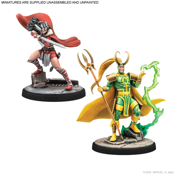 Marvel Crisis Protocol - Mighty Thor, Lady Sif, Thor, Hero of Midgard & Loki, Prince of Lies Character Pack