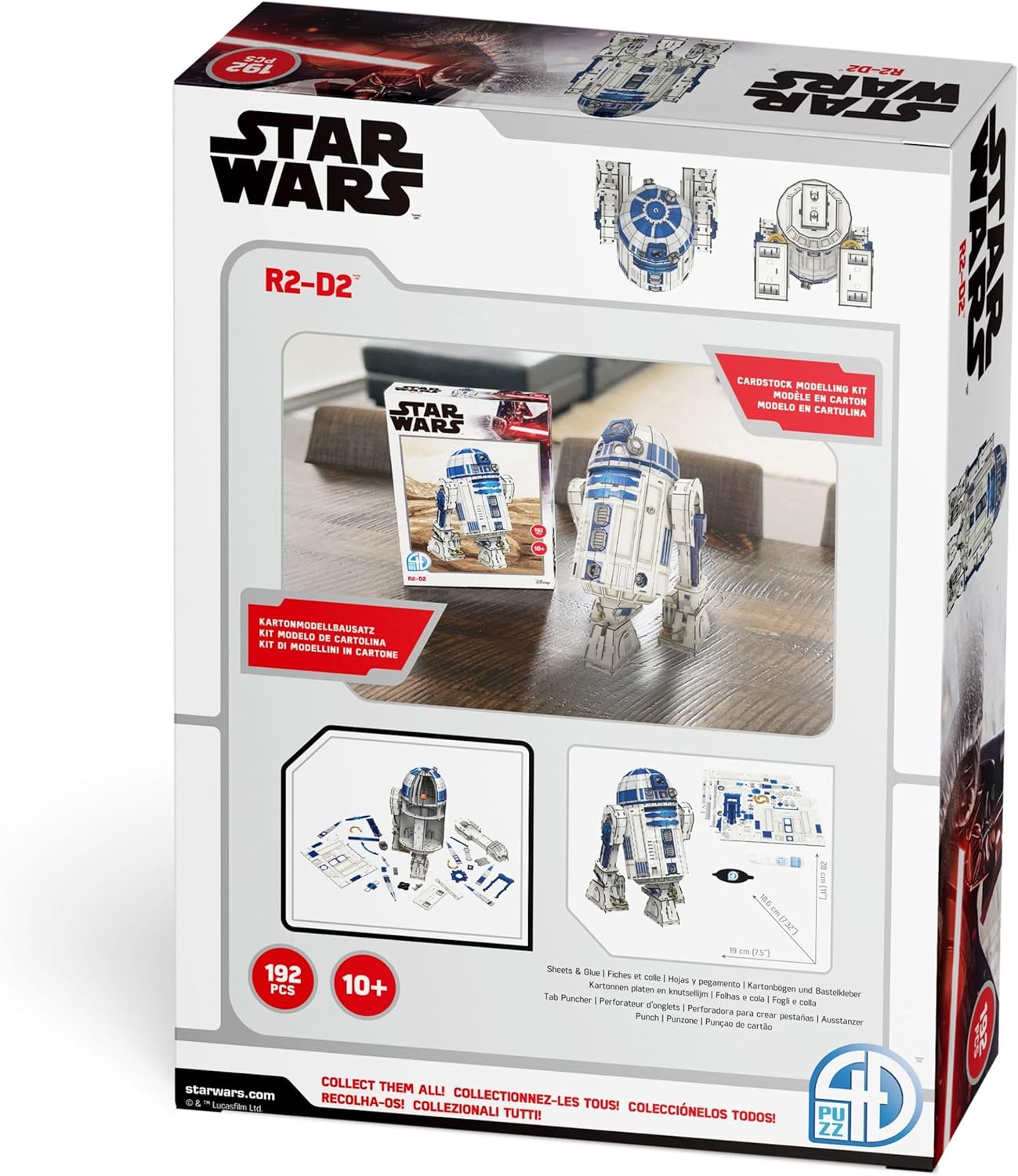 Star Wars - R2-D2 - Paper Model Kit - 3D Puzzle (192 Pcs