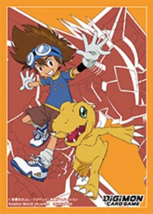 Deck Sleeves - Bandai - Digimon - Official Sleeves Set 2 (2023) - Tai Kamiya & Agumon (60 ct.)