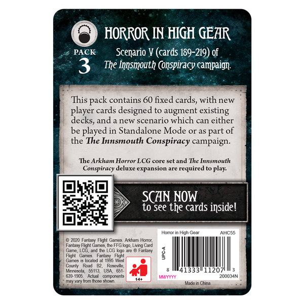 Arkham Horror: The Card Game - Horror in High Gear Mythos Pack (LCG)