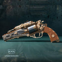 Steampunk Revolver - Black - 3D Wooden Puzzle
