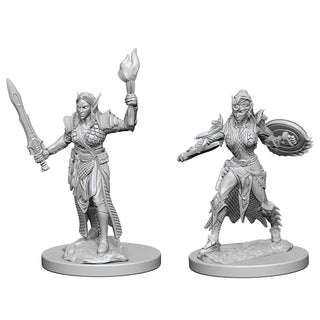Pathfinder Deep Cuts Unpainted Miniatures - Elf Female Fighter