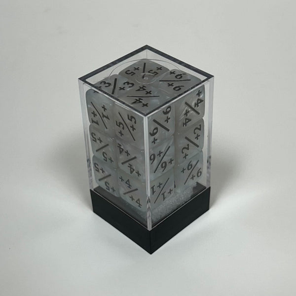 Dice - D6 Set (12 ct.) - 16mm - Positive Counters - White Cloud