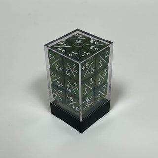 Dice - D6 Set (12 ct.) - 16mm - Positive Counters - Green Potion