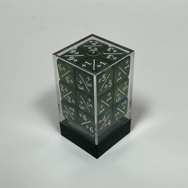 Dice - D6 Set (12 ct.) - 16mm - Positive Counters - Green Potion