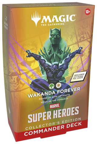 (NOT FOR SALE UNTIL 06/19/2026) Magic: The Gathering - Marvel Super Heroes Commander Deck - Wakanda Forever (Collector's Edition)