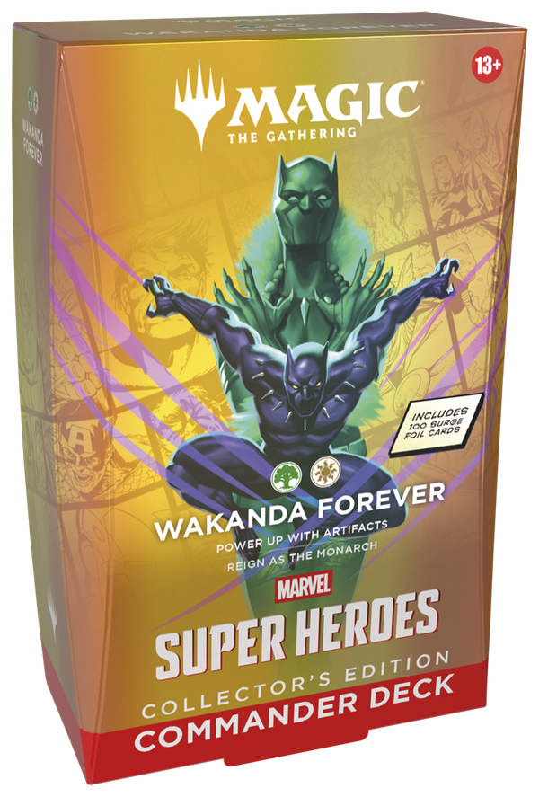 (NOT FOR SALE UNTIL 06/19/2026) Magic: The Gathering - Marvel Super Heroes Commander Deck - Wakanda Forever (Collector's Edition)