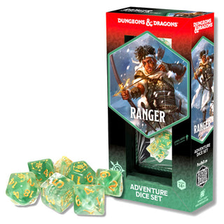 Dice - Sirius - Polyhedral RPG Set (14 ct.) - 16mm - Adventure Dice - Ranger Green