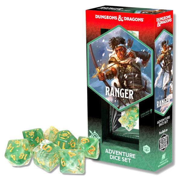 Dice - Sirius - Polyhedral RPG Set (14 ct.) - 16mm - Adventure Dice - Ranger Green