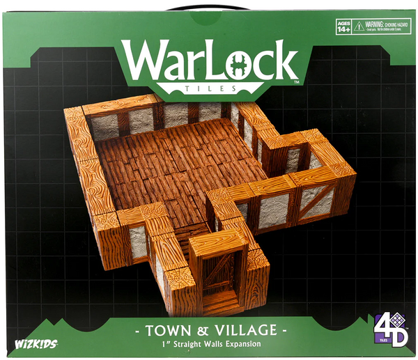 WarLock Tiles - Town & Village - 1" Straight Walls Expansion
