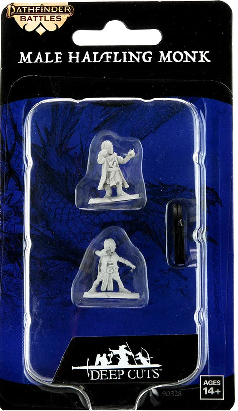 Pathfinder Deep Cuts - Unpainted Miniatures - Male Halfling Monk