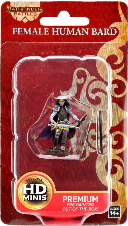 Pathfinder Battles - Premium Painted Miniatures - Female Human Bard
