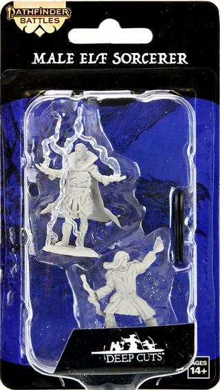 Pathfinder Deep Cuts - Unpainted Miniatures - Elf Sorcerer Male