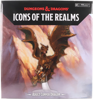 D&D - Icons of the Realms - Premium Painted Miniatures - Adult Copper Dragon